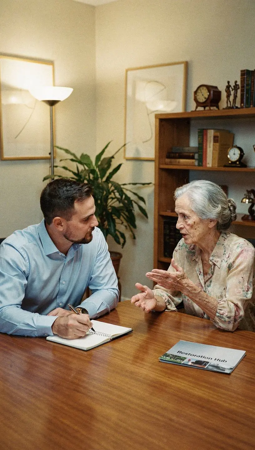 Assessing the value of restored household items.