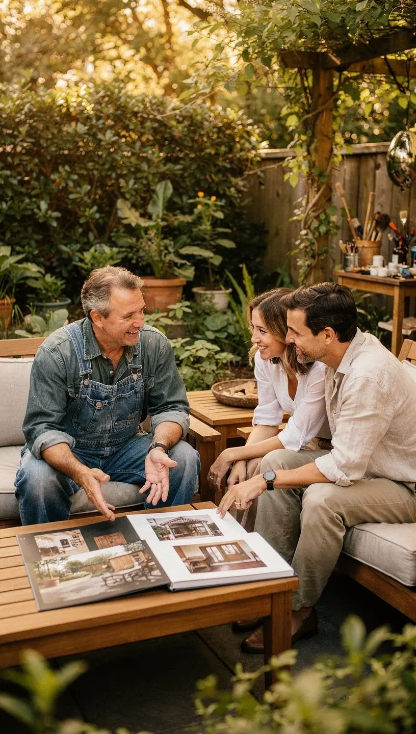 Upholstery repair techniques demonstrated on a chair.